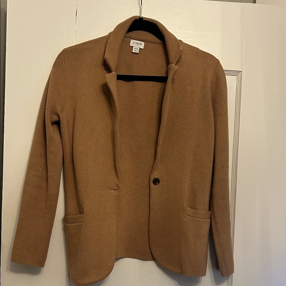 J. Crew Women's Camel Sweater Blazer
